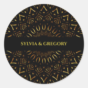 Traditionelle mandala klassische elegante Luxushoc Runder Aufkleber