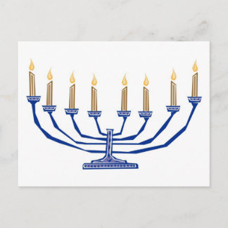Traditionelle Menorah Postkarte