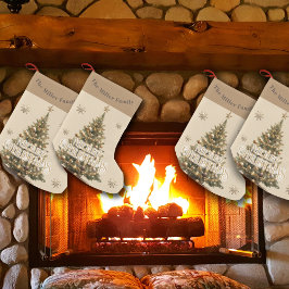 Traditionelle Merry Christmas Antique Gold Custom Kleiner Weihnachtsstrumpf