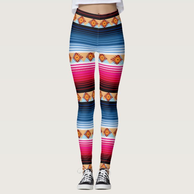 Traditionelle mexikanische Blanket-Leggings Leggings (Vorderseite)