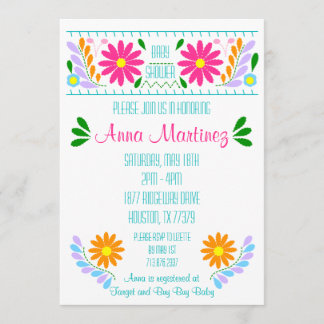 Traditionelle mexikanische Emboidery Fiesta Einlad Einladung