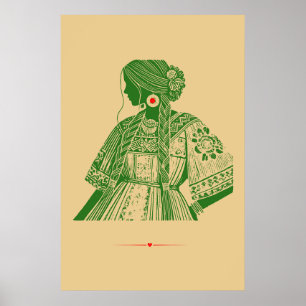Traditionelle mexikanische Kleidung Poster
