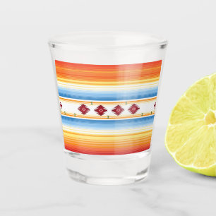 Traditionelle mexikanische Serape Blanket Schnapsglas