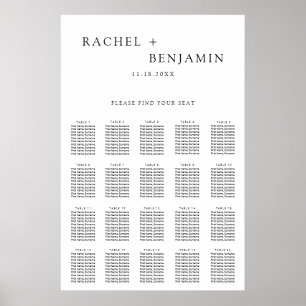 Traditionelle Minimalistische einfache Hochzeit Sc Poster