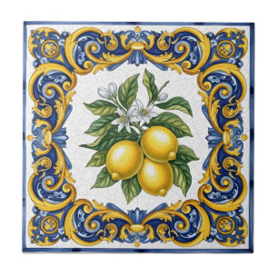 Traditionelle Mittelmeer-Majolika-Limonette Fliese