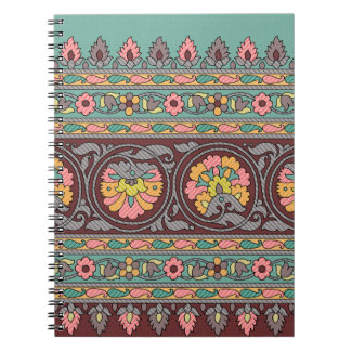 Traditionelle Mogulenkunst, Muster, Blume, Geom Notizblock