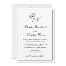 Traditionelle Mongram-feierliche Hochzeit