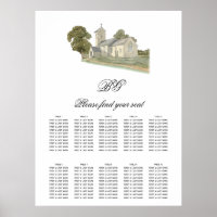 Traditionelle Mongram Hochzeitstabelle