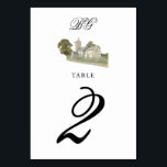 Traditionelle Monogramm-Hochzeit der Wasserfarbenk Tischnummer<br><div class="desc">Ein minimalistisches Hochzeitsdesign in Wasserfarben. Ein traditionelles Kirchendesign, das eine elegante klassische Typografie und Kalligraphie verwendet. Ein charmantes Christliches Kirchenmonogramm-Design mit moderner klassischer Typografie. Ein elegantes, traditionelles kirchliches Hochzeitsdesign mit modernem Tischnummer. Auch die passenden Hochzeitseinladungen und andere Schreibwaren sind verfügbar. Passen Sie die Anzahl an und erwerben Sie jede Tabellennummer...</div>