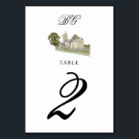 Traditionelle Monogramm-Hochzeit der Wasserfarbenk Tischnummer<br><div class="desc">Ein minimalistisches Hochzeitsdesign in Wasserfarben. Ein traditionelles Kirchendesign, das eine elegante klassische Typografie und Kalligraphie verwendet. Ein charmantes Christliches Kirchenmonogramm-Design mit moderner klassischer Typografie. Ein elegantes, traditionelles kirchliches Hochzeitsdesign mit modernem Tischnummer. Auch die passenden Hochzeitseinladungen und andere Schreibwaren sind verfügbar. Passen Sie die Anzahl an und erwerben Sie jede Tabellennummer...</div>