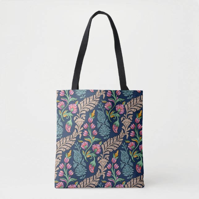 Traditionelle Mughal Allover Designart, Muster, Fl (Vorderseite)