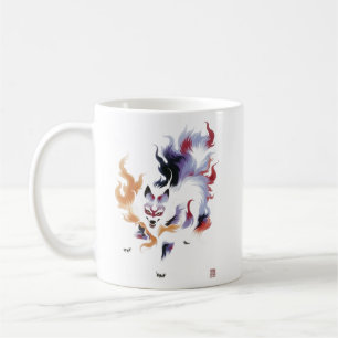 Traditionelle mythische Kitsune Kaffeetasse