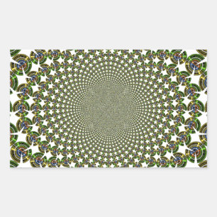 Traditionelle Nahtlose Haie Rechteckiger Aufkleber