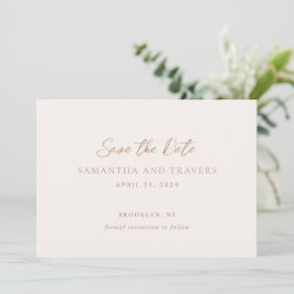 Traditionelle, neutrale Hochzeit der Erde Save The Date