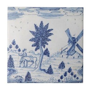 Traditionelle niederländische Delfter Fliesen-Wind Fliese