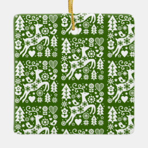 Traditionelle nordische Weihnachtsdekoration Keramikornament