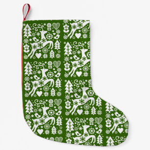 Traditionelle nordische Weihnachtsdekoration Kleiner Weihnachtsstrumpf