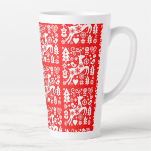 Traditionelle nordische Weihnachtsdekoration Milchtasse