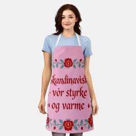 Traditionelle Norwegische Volkskunst Florale Küche Schürze