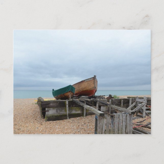 Traditionelle offene Fischerboote Postkarte (Vorderseite)