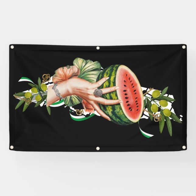 Traditionelle palästinensische Elemente auf der Ka Banner (Horizontal)