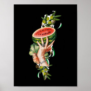 Traditionelle palästinensische Elemente auf der Ka Poster