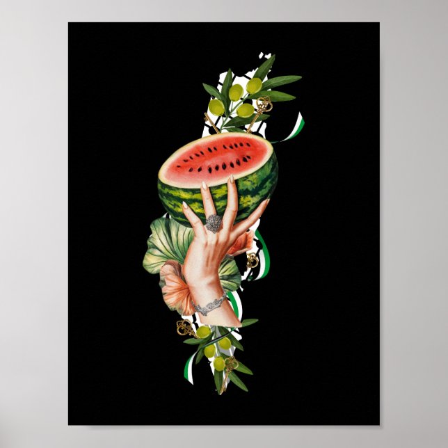 Traditionelle palästinensische Elemente auf der Ka Poster (Vorne)