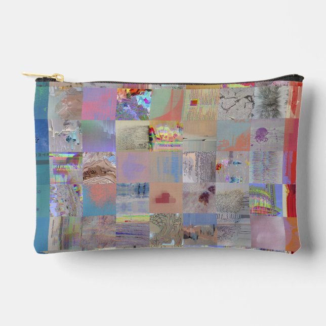 Traditionelle Patchwork Geometrische Accessoiretas Zubehörtasche (Vorderseite)