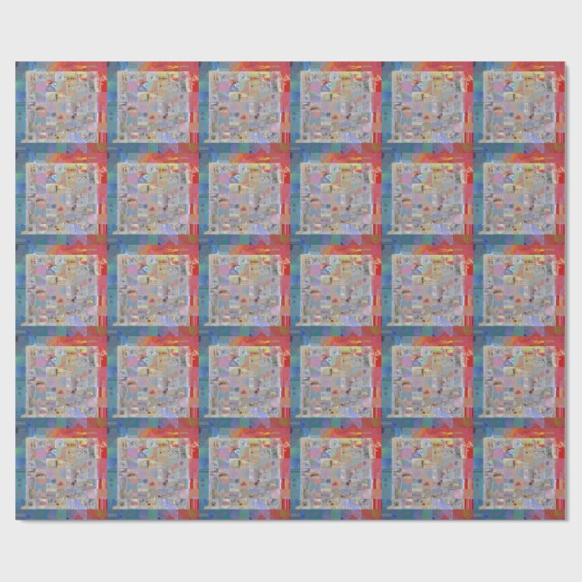 Traditionelle Patchwork Geometrische Geschenkverpa Geschenkpapier (Flach)