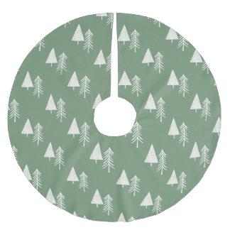 Traditionelle Pinienbäume grün Polyester Weihnachtsbaumdecke