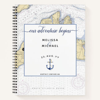 Traditionelle Planung von Nautischen Hochzeiten + Notizbuch