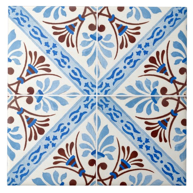 Traditionelle portugiesische glasierte  fliese (Vorderseite)