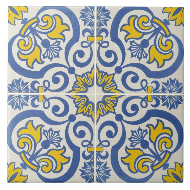 Traditionelle portugiesische glasierte  fliese (Vorderseite)
