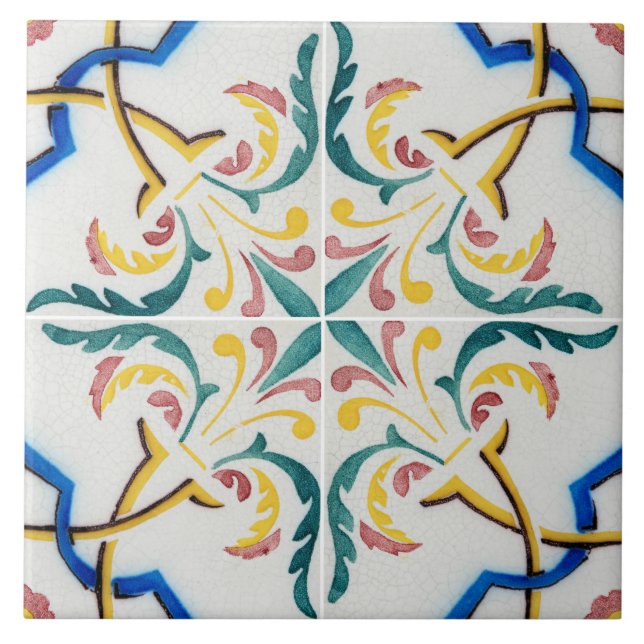 Traditionelle portugiesische glasierte  fliese (Vorderseite)