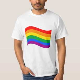 Traditionelle Regenbogenflagge der LGBTQ+-Bewegung T-Shirt