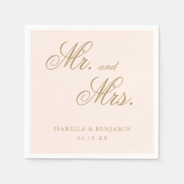 Traditionelle Rosa-Hochzeit Serviette