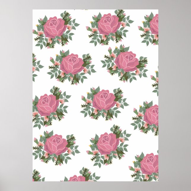 Traditionelle Rose Poster (Vorne)