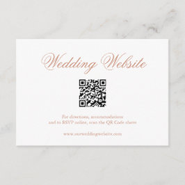 Traditionelle Rose Rosa formaler QR-Code Hochzeit Begleitkarte