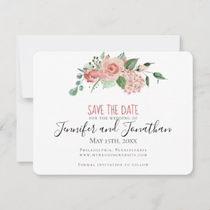 Traditionelle Rosenblütenhochzeit Save the Date