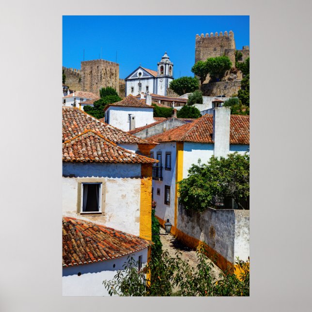 Traditionelle rote Dachhäuser | Portugal Poster (Vorne)
