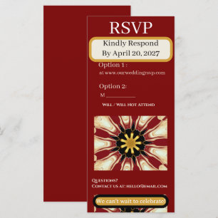 Traditionelle RSVP-Suite   Crimson & Cream Starbur