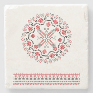 Traditionelle rumänische Volkskunstmotive Rumäni Steinuntersetzer