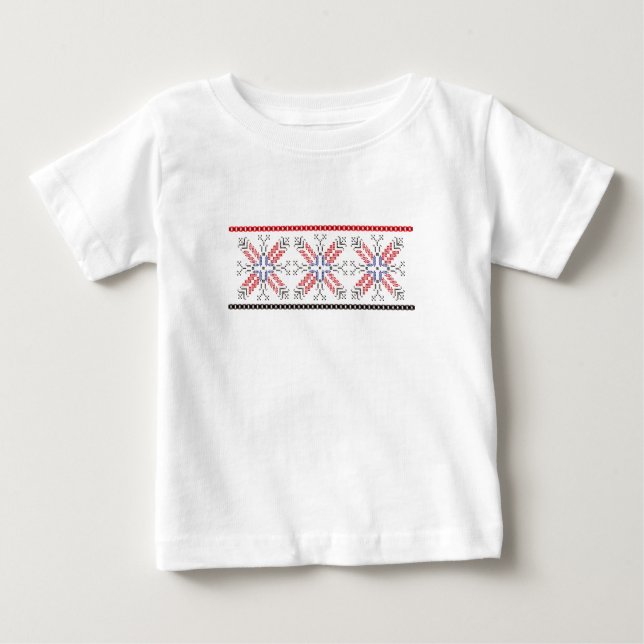 Traditionelle rumänische Volkskunstmotive Rumänien Baby T-shirt (Vorderseite)