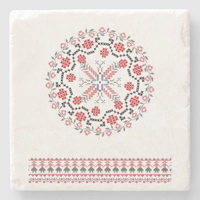 Traditionelle rumänische Volkskunstmotive Rumänien Steinuntersetzer (Vorderseite)