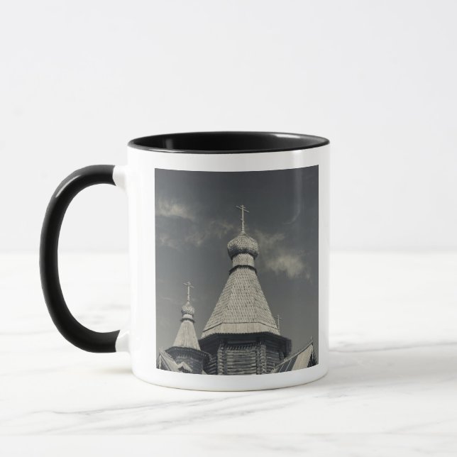 Traditionelle russisch-orthodoxe Holzkirche Tasse (Links)