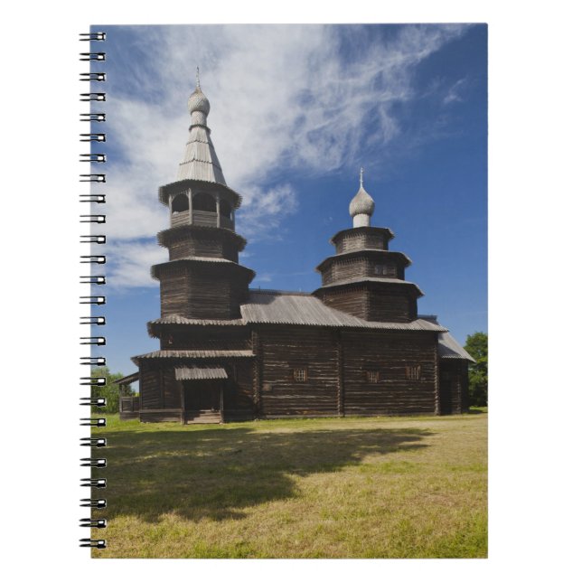 Traditionelle russisch-orthodoxe Kirche aus Holz Notizblock (Vorderseite)