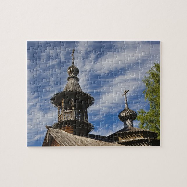 Traditionelle russisch-orthodoxe Kirche aus Holz Puzzle (Horizontal)