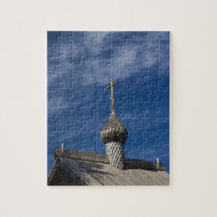Traditionelle russisch-orthodoxe Kirche aus Holz Puzzle