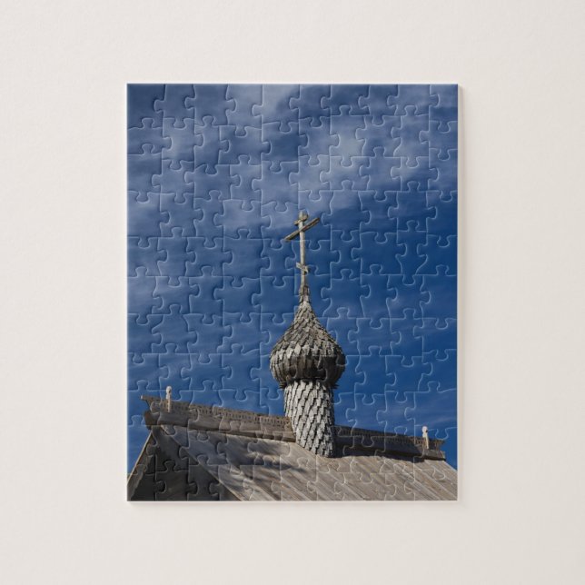 Traditionelle russisch-orthodoxe Kirche aus Holz Puzzle (Vertikal)
