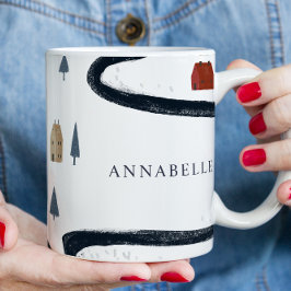 Traditionelle Rustikale Marine Roten Winter Frohe  Kaffeetasse